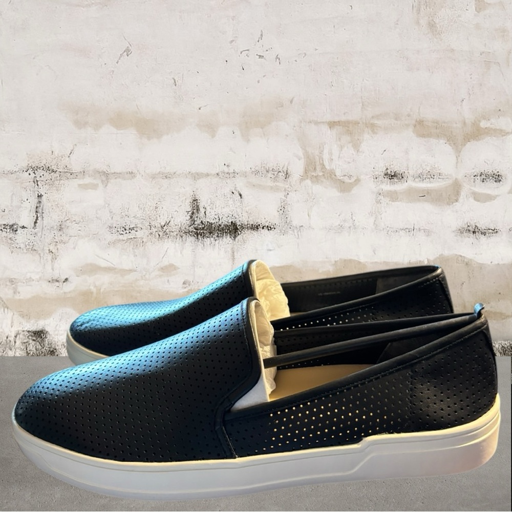 Perforated Leather Slip-on Sneakers by Via Spiga
